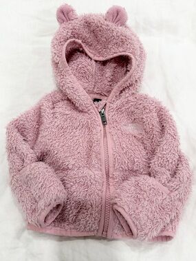 The North Face Baby Pink Sherpa Hoodie Jacket
